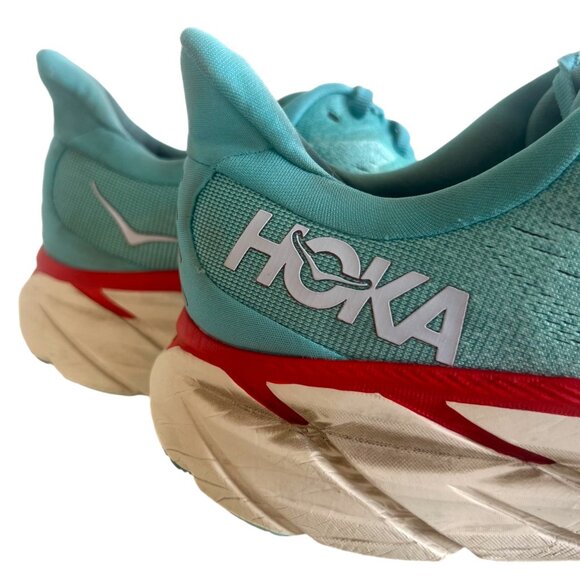 HOKA ONE ONE Clifton 8 Running Shoes 9.5 Sneaker Aquarella Eggshell Blue 1119394 - Picture 9 of 12